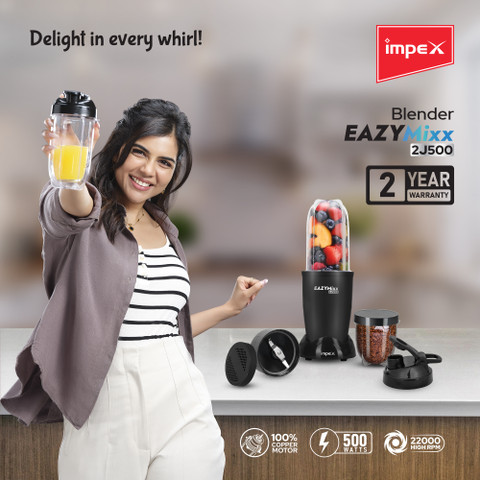 IMPEX Portable Blender For Smoothie and Juices 22000 RPM Powerful