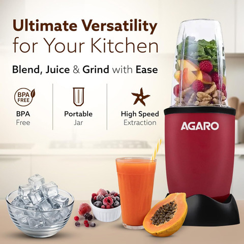 AGARO Cross Blade with Detachable Base, Mixer/Grinder/Smoothie