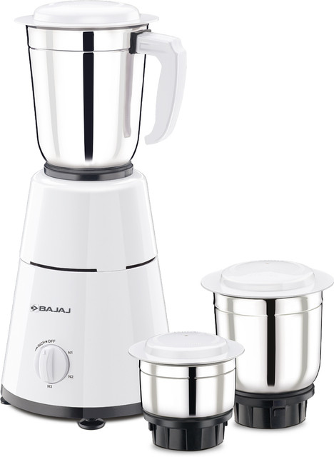 BAJAJ GX 500 W Juicer Mixer Grinder (3 Jars, White)
