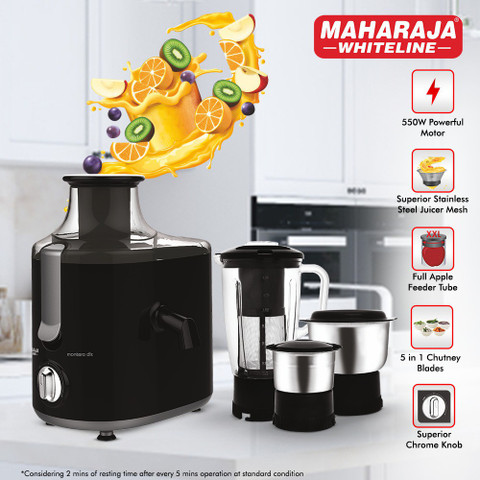 MAHARAJA WHITELINE Montero Dlx 550 W Juicer Mixer Grinder