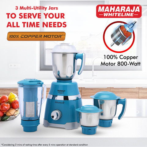 MAHARAJA WHITELINE Duramaxx 800 W Mixer Grinder Price in India