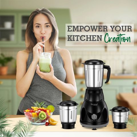 Skystar Diamond 3 Jar 750 W Juicer Mixer Grinder (Diamond Powerful 750W Juicer Mixer Grinder For Grinding, Mixing, Juicing | 3 Jars | Black) - Image 4
