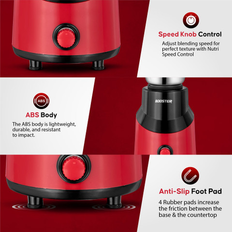 BOOSTER Powerful 550 W Juicer Mixer Grinder 550 W Juicer Mixer