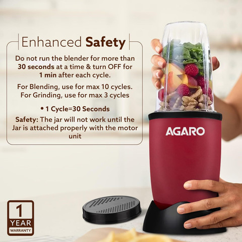 Personal Blender Price Of Smoothie Maker AGARO Cross Blade With