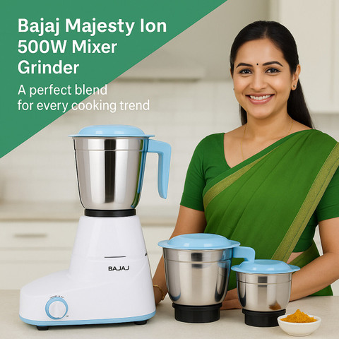 BAJAJ Majesty 500 W Mixer Grinder Price in India Buy BAJAJ