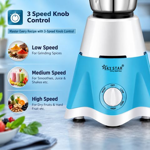 Skystar Supreme Elegant Mixer Grinder & Spectra 1000W Dry Iron Combo - Image 6
