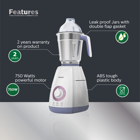PHILIPS New 750 W Mixer Grinder