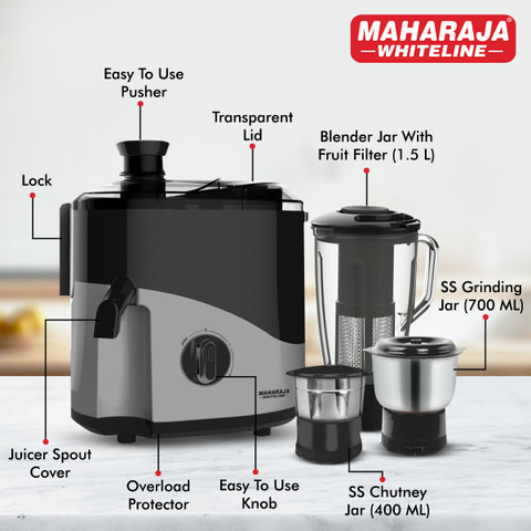 MAHARAJA WHITELINE Odacio Plus 550 W Juicer Mixer Grinder