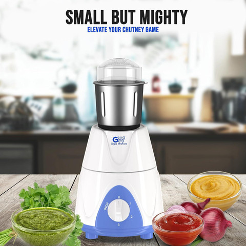 GIGAWATTS Mixer Grinder Blender Jar Stainless Steel Mini Chutney