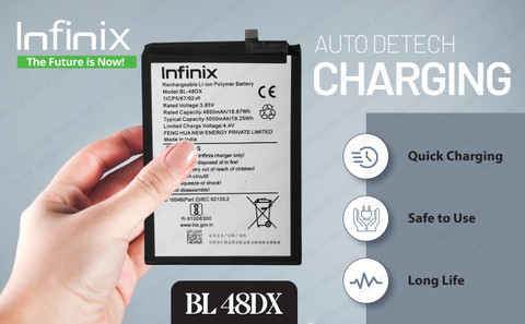 Infinix Mobile Battery For BL 48DX Infinix Hot 11 2022 X675