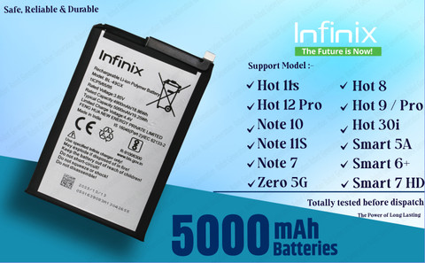 Infinix Mobile Battery For BL 49GX Infinix Hot 11s/Note 7/Note 10