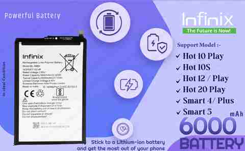 Infinix Mobile Battery For BL 58BX Infinix Hot 10 Play/Smart Plus