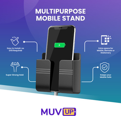 Muv up Wall Mount Mobile Stand No Drill Required Pack of Mobile Holder