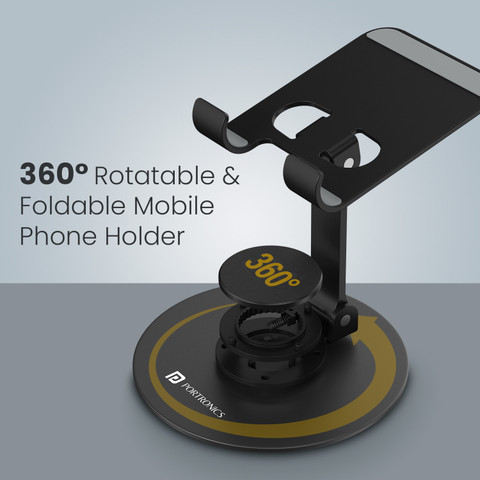 Portronics Mobot 360° Rotatable Mobile Holder with Aluminum Body