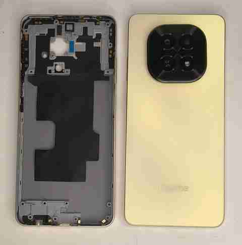 MS Mobile Point Realme C63 5G Housing with Camera Lens Middle Frame & Side Keys Back Panel (GOLD) - Image 2
