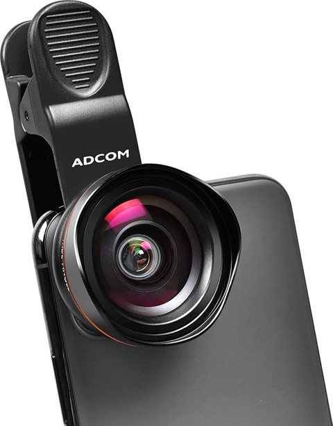 ADCOM AD-18MM Pro No Distortion 110° Wide Angle Pro Camera Lens Universal  Clip On Cell Phone Travel Lens Mobile Phone Lens