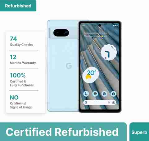 Refurbished) Google Pixel 7a (Sea, 128 GB) Price in India - Buy