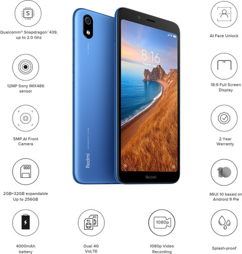 Redmi 7A (Matte Blue, 32 GB)