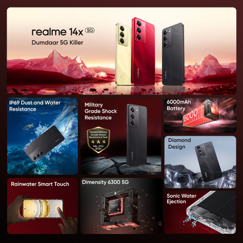 【値下げ】新品 realme 14x 5G Carbon Black realme 14x 5G - realme (Global)