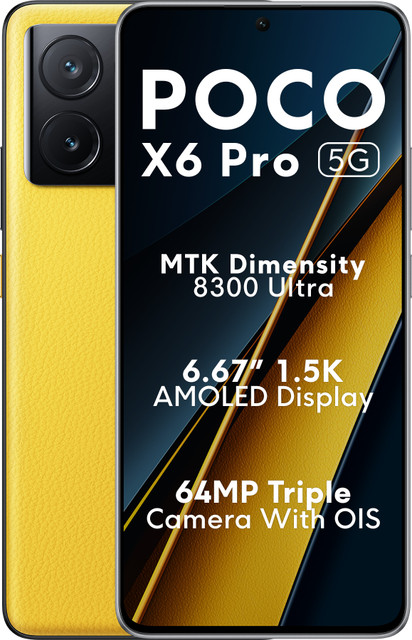 【美品】Poco X6 Pro 5G 12+512G Yellow POCO X6 Pro 5G Smartphone Global Version 12GB 512GB MTK Dimensity  8300-Ultra Processor 6.67\" 120Hz AMOLED Display 64MP Camera - AliExpress