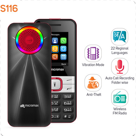 Micromax S116 (32 MB Storage, 32 MB RAM) Online at Best Price On