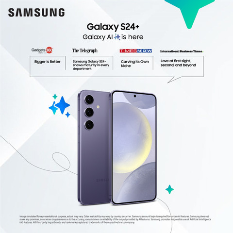 SAMSUNG Galaxy S24+ 5G (Cobalt Violet, 512 GB) (12 GB RAM)