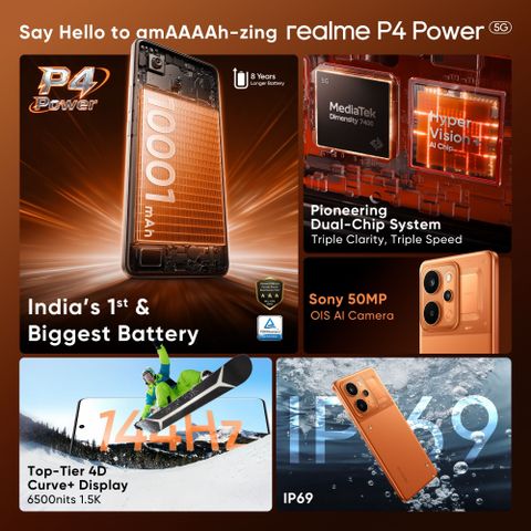 realme P4 Power 5G Charger in the Box (TransSilver, 128 GB) (8 GB RAM) - Image 6