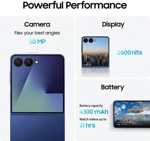 galaxy z flip7 256 GB｜12 GBブルー シャドウ Samsung Galaxy Galaxy Z Flip7 12GB RAM 256GB Blue Shadow – Abdul