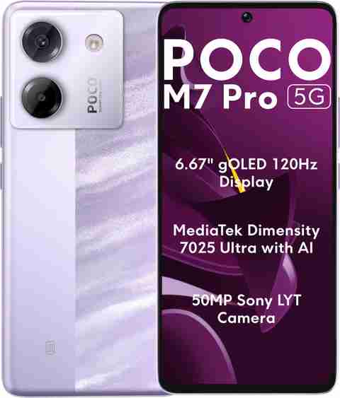 POCO M7 Pro 5G パープル 本体 POCO M7 Pro 5G ( 128 GB Storage, 6 GB RAM ) Online at Best