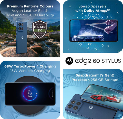 MOTOROLA Edge 60 Stylus (256 GB Storage, 8 GB RAM) Online at Best Price On  Flipkart.com