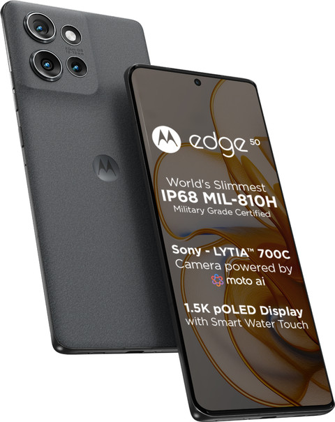 motorola edge 50 Pro 256GB グレー Refurbished) Motorola Edge 50 Pro 5G with 125W Charger (Moonlight