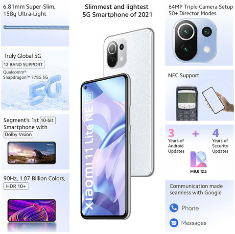 Mi 11Lite NE ( 128 GB Storage, 6 GB RAM ) Online at Best