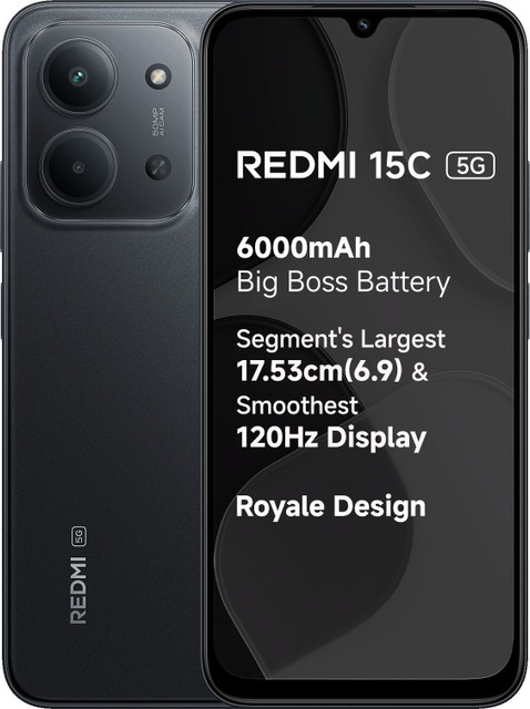 Redmi 15C 8GB RAM 128GB ROM ミッドナイトブラック REDMI 15C 5G (128 GB Storage, 4 GB RAM) Online at Best Price On