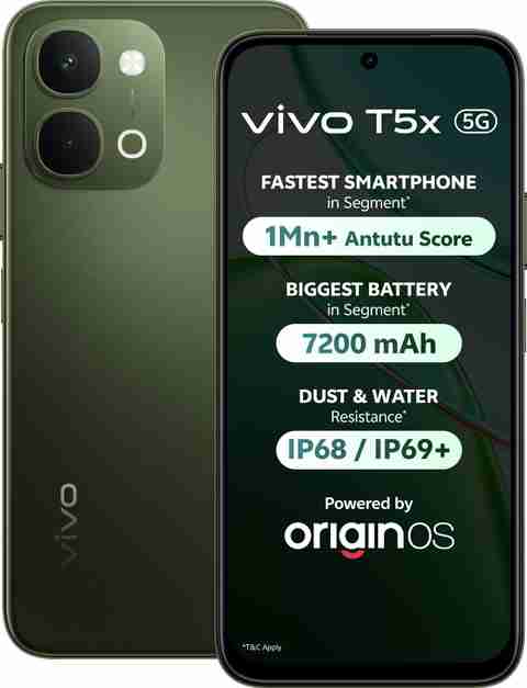 vivo T5x 5G 128GB 6GB RAM Cosmic Green - Image 4