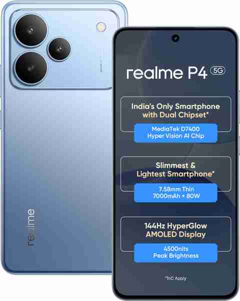 realme P4 5G 128 GB Storage, GB RAM Online at Best Price