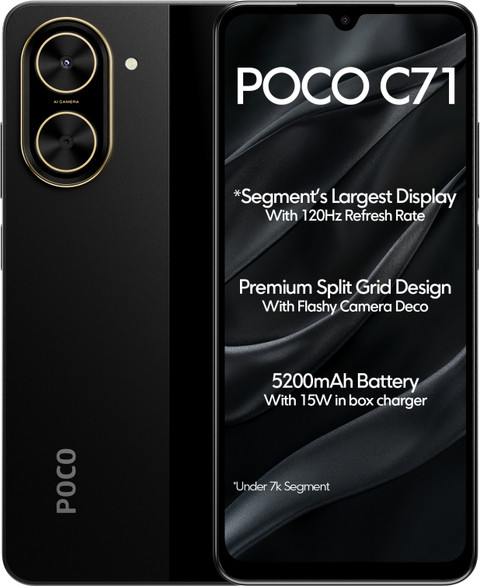 【未開封新品‼️】POCO C71 6.88インチ 3GB 64GB ブラック POCO C71, Power Black (6GB, 128GB) : Amazon.in