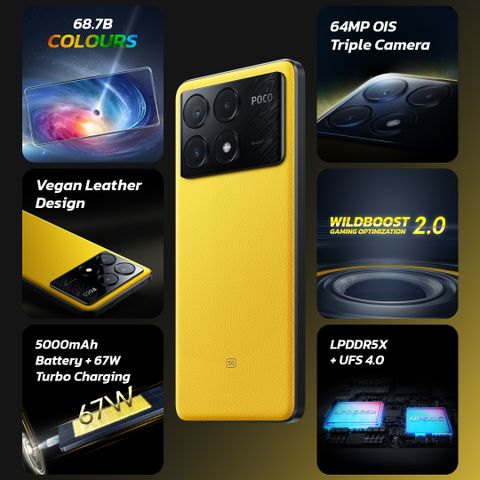 poco x6 pro 12+256 イエロー　グローバル版 Poco X6 Pro 8GB/256GB Yellow - buy - Gomibo.no