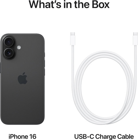 Apple iPhone 16 (Black, 128 GB)