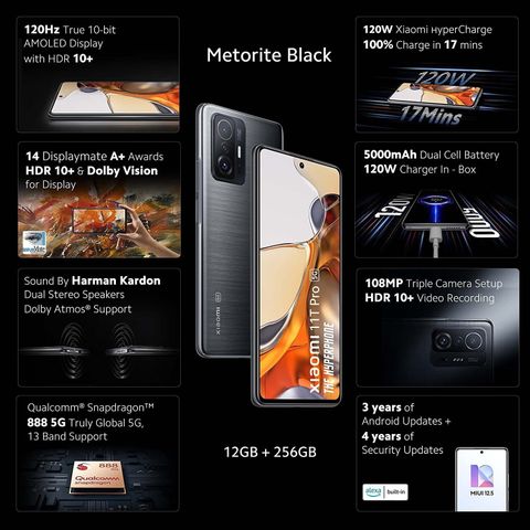 Mi 11T Pro 5G Hyperphone (256 GB Storage, 12 GB RAM) Online at