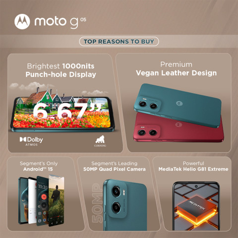 Motorola moto g 05 本体 MOTOROLA g05 (64 GB Storage, 4 GB RAM) Online at Best Price On
