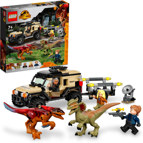 LEGO Jurassic World Pyroraptor Dilophosaurus Transport (254