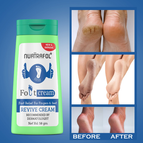 NUATRAFOL Herbal Foot Crack Revive Cream For Dry Cracked Heels Feet