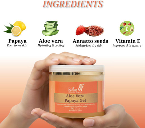 RUSTIC ART Aloe Vera Papaya Gel - Price in India, Buy RUSTIC ART Aloe Vera  Papaya Gel Online In India, Reviews, Ratings & Features | Flipkart.com