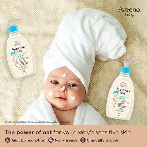 Aveeno Baby Daily Moisturizing Lotion Protects moisturizes