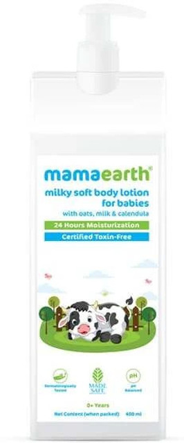 Mamaearth Milky Soft Body Lotion with Oats, Milk Calendula 400