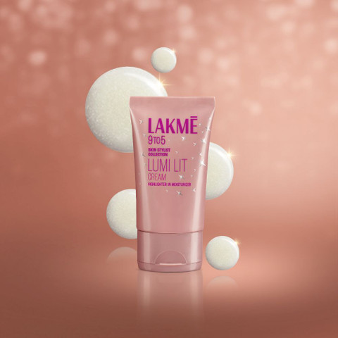 Lakmé Lumi Lit Cream - Moisturizer + Highlighter| Niacinamide