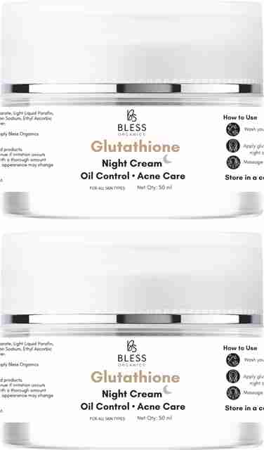 bless organics glutathione night cream Cream-Pack 2 Alpha-Ketoglutarate Size:100 g RYX SKIN KENPAKU BIJIN
