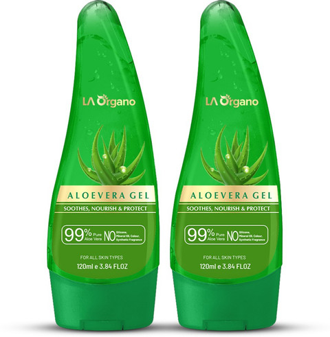 LA Organo Aloe Vera Gel 99% Pure Soothing Aloe Vera Gel (Pack of 2) - Price  in India, Buy LA Organo Aloe Vera Gel 99% Pure Soothing Aloe Vera Gel (Pack  of