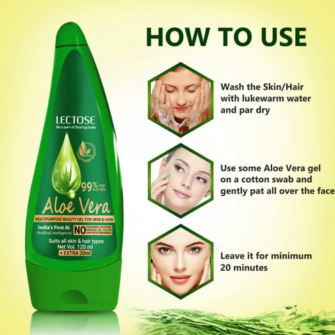 lectose all new aloe vera gel for hair and skin with onion hair shampoo for  damage hair - Price in India, Buy lectose all new aloe vera gel for hair  and skin