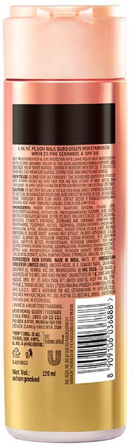 Lakmé Peach Milk Moisturiser SPF 30 & Ceramide, Barrier Repair